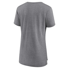 New York Jets Women's Up the Middle Tri-Blend T-Shirt - Heather Gray - Fanatics