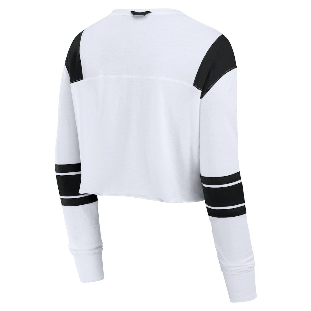 Arizona Cardinals Women's Stretch Cropped Fashion Long Sleeve T-Shirt - White - Fanatics