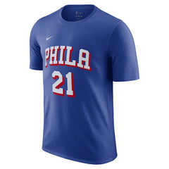 Nike Joel Embiid Philadelphia 76ers Name & Number T-Shirt Royal