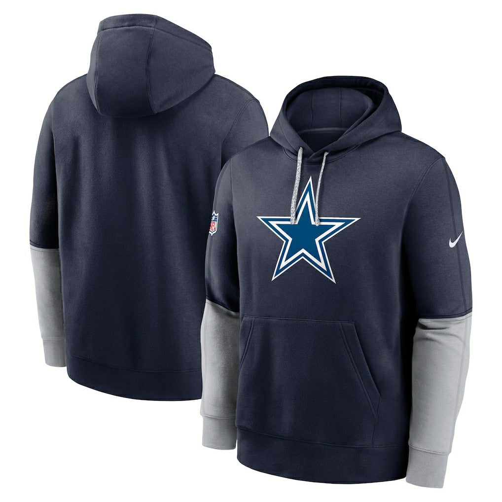Dallas Cowboys 2024 Sideline Club Pullover Hoodie - Navy - Nike