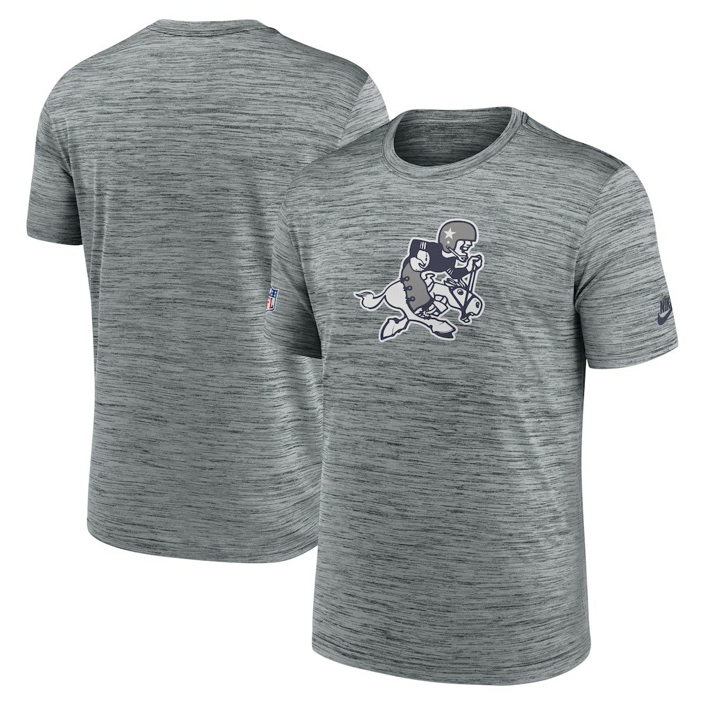 Dallas Cowboys Sideline Velocity Throwback Logo Dri-FIT T-Shirt - Gray - Nike