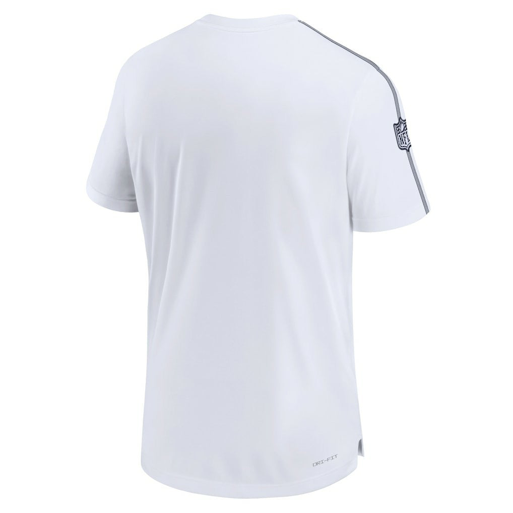 Dallas Cowboys 2024 Sideline Coach UV Performance T-Shirt - White - Nike