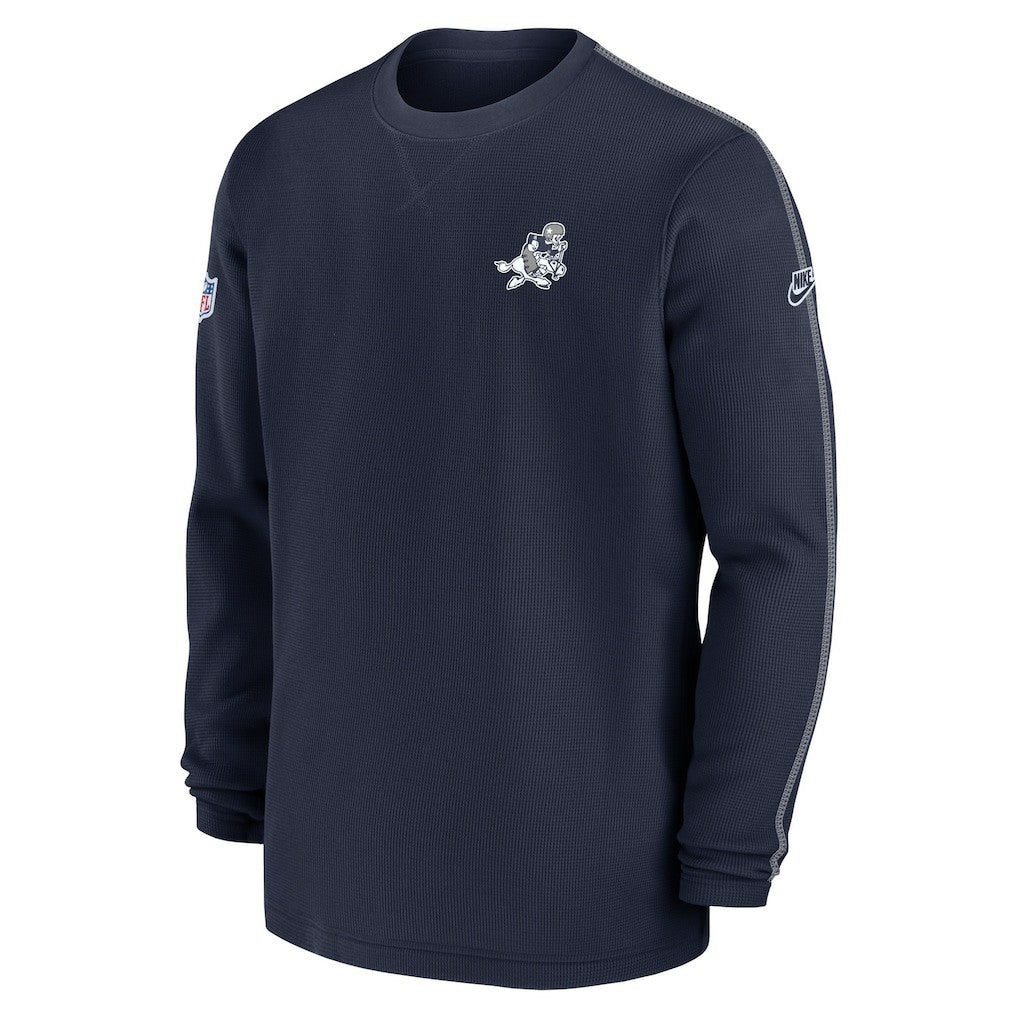 Dallas Cowboys 2024 Sideline Coach Vintage Pullover Sweatshirt - Navy - Nike