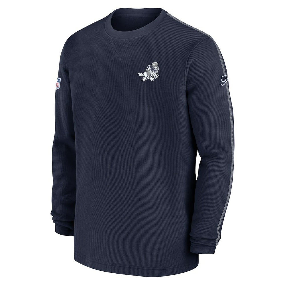 Dallas Cowboys 2024 Sideline Coach Vintage Pullover Sweatshirt - Navy - Nike