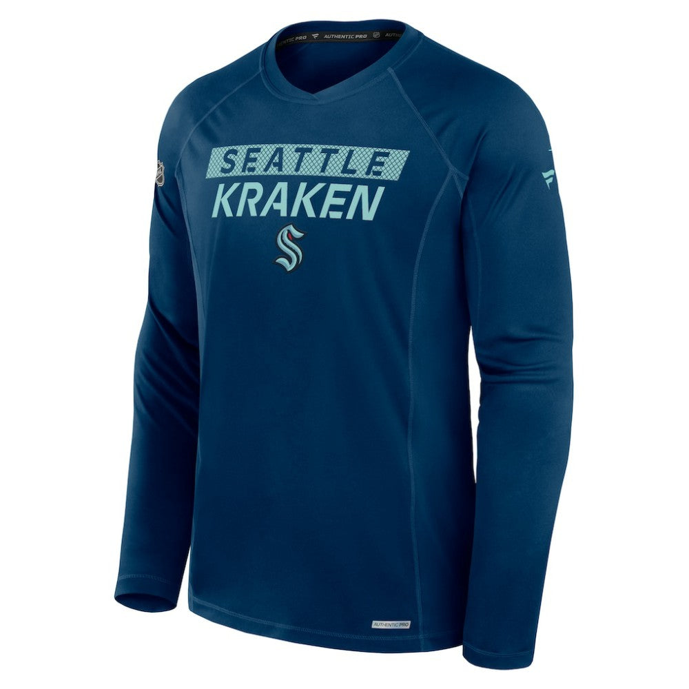 Seattle Kraken Fanatics Authentic Pro Rink Tech Long Sleeve T-Shirt - Navy | Fanatics online