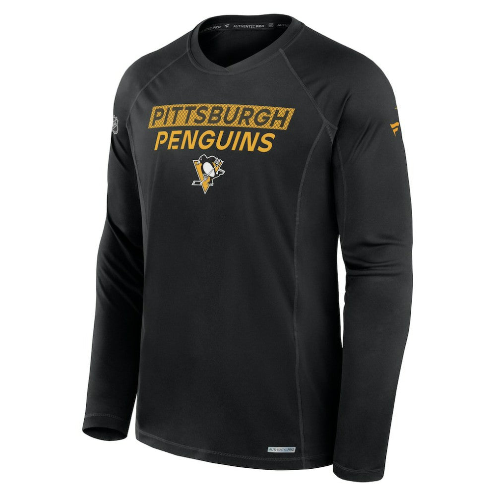 Pittsburgh Penguins Fanatics Authentic Pro Rink Tech Long Sleeve T-Shirt - Black | Fanatics online