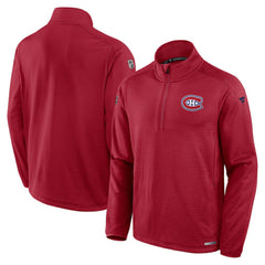 Montreal Canadiens Fanatics Authentic Pro Rink Quarter-Zip Jacket - Red | Fanatics Lifestyle