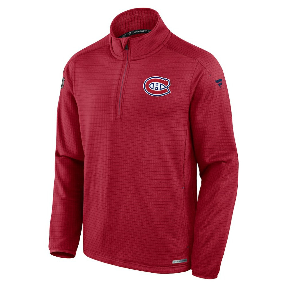 Montreal Canadiens Fanatics Authentic Pro Rink Quarter-Zip Jacket - Red | Fanatics Lifestyle