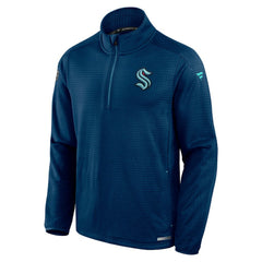Seattle Kraken Fanatics Authentic Pro Rink Quarter-Zip Jacket - Navy | Fanatics Lifestyle