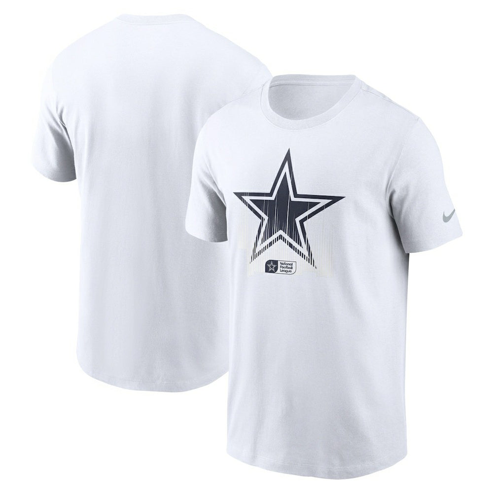 Dallas Cowboys Faded Essential T-Shirt - White - Nike