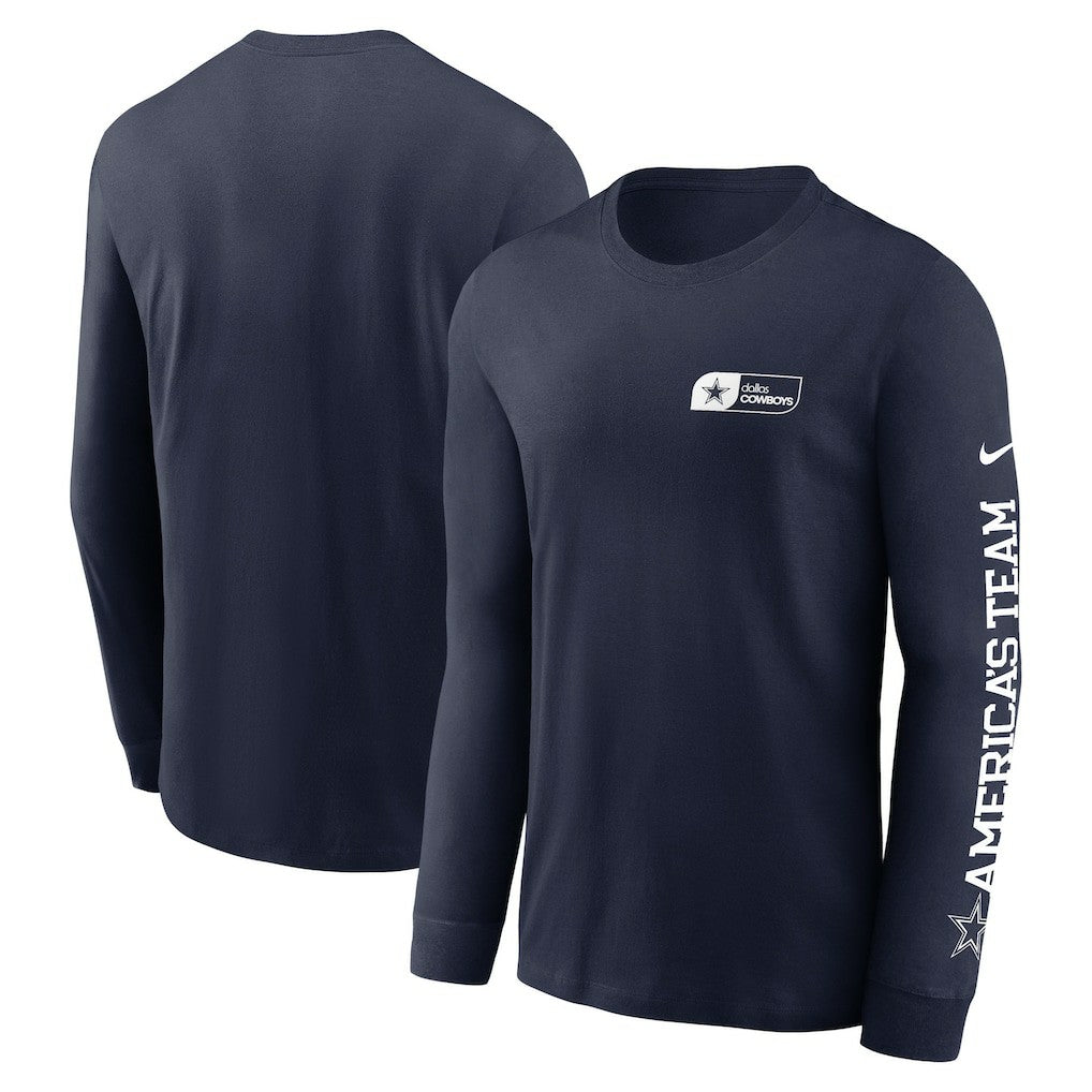 Dallas Cowboys America's Team Essential Long Sleeve T-Shirt - Navy - Nike