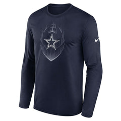 Dallas Cowboys Icon Legend Performance Long Sleeve T-Shirt - Navy - Nike