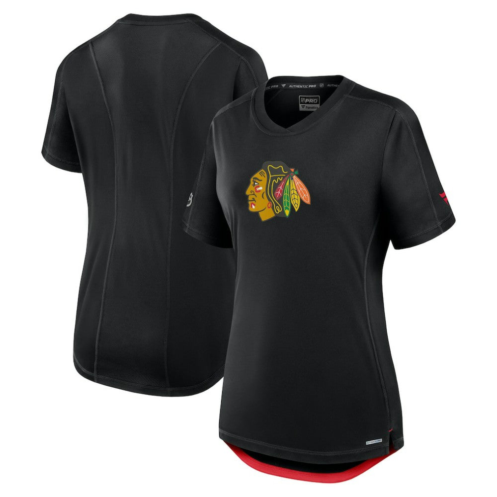 Chicago Blackhawks Fanatics Women's Authentic Pro Rink T-Shirt - Black | Fanatics Clearance
