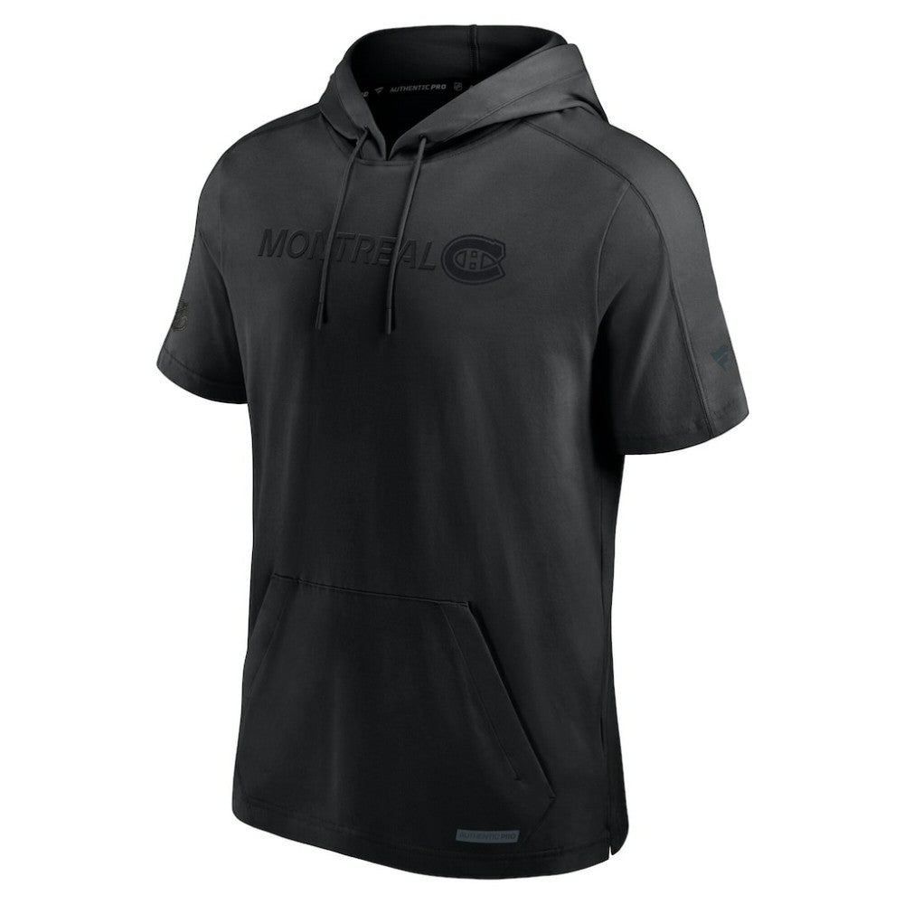 Montreal Canadiens Fanatics Authentic Pro Road Performance Short Sleeve Pullover Hoodie - Black | Fanatics Lifestyle