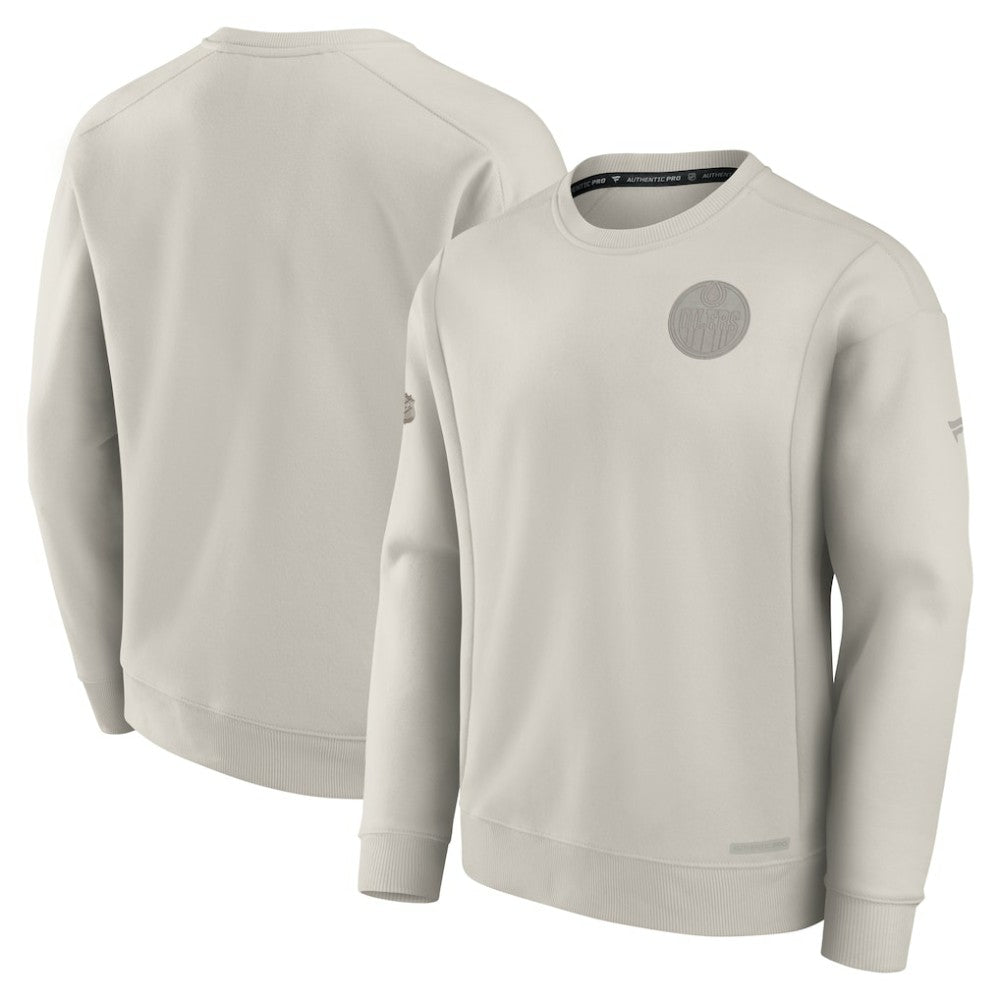 Edmonton Oilers Fanatics Authentic Pro Road Fleece Pullover Sweatshirt - Cream | Fanatics near me