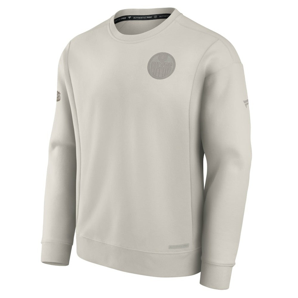 Edmonton Oilers Fanatics Authentic Pro Road Fleece Pullover Sweatshirt - Cream | Fanatics near me
