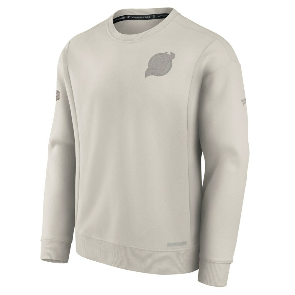 New Jersey Devils Fanatics Authentic Pro Road Fleece Pullover Sweatshirt - Cream | Fanatics on sale