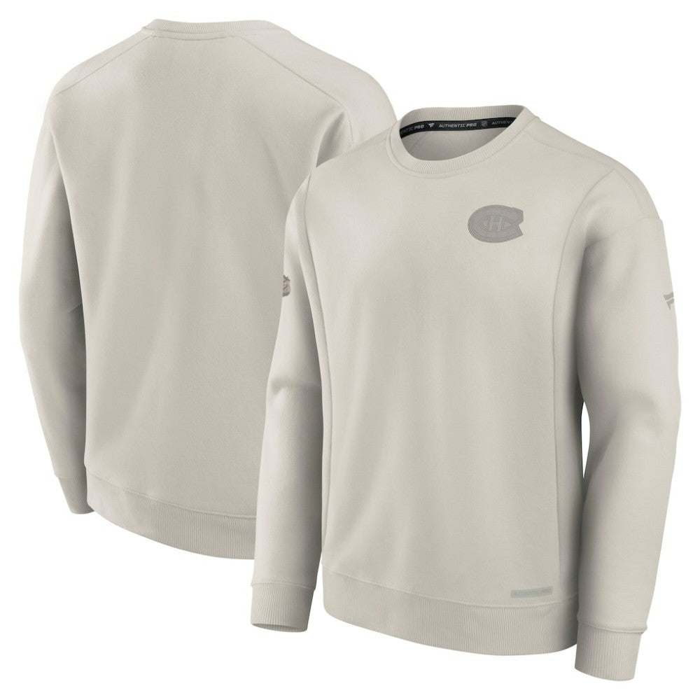 Montreal Canadiens Fanatics Authentic Pro Road Fleece Pullover Sweatshirt - Cream | Fanatics discount