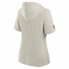 Seattle Kraken Fanatics Women's Authentic Pro Road Short Sleeve V-Neck Pullover Hoodie - Cream | Fanatics sale