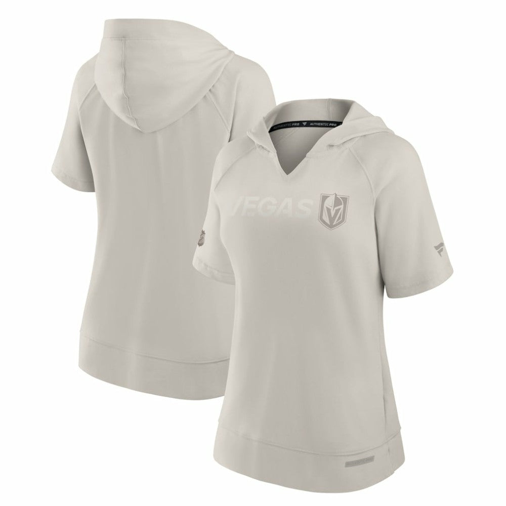 Vegas Golden Knights Fanatics Women's Authentic Pro Road Fashion V-Neck Hoodie T-Shirt - Cream | Fanatics Clearance