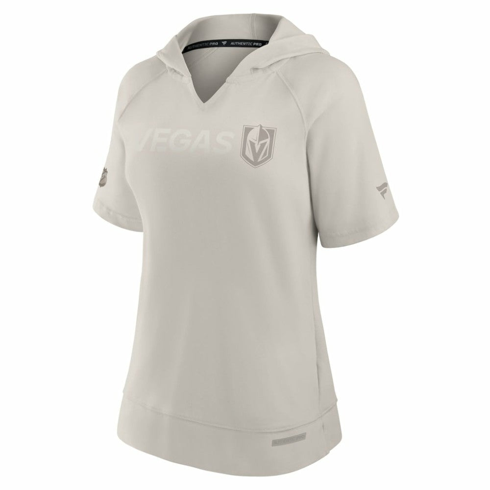 Vegas Golden Knights Fanatics Women's Authentic Pro Road Fashion V-Neck Hoodie T-Shirt - Cream | Fanatics Clearance