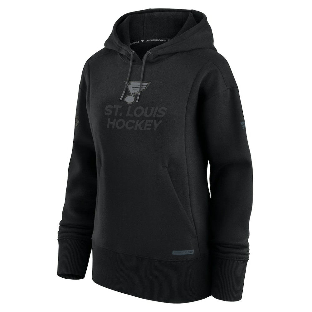 St. Louis Blues Fanatics Women's Authentic Pro Road Pullover Hoodie - Black | Fanatics online