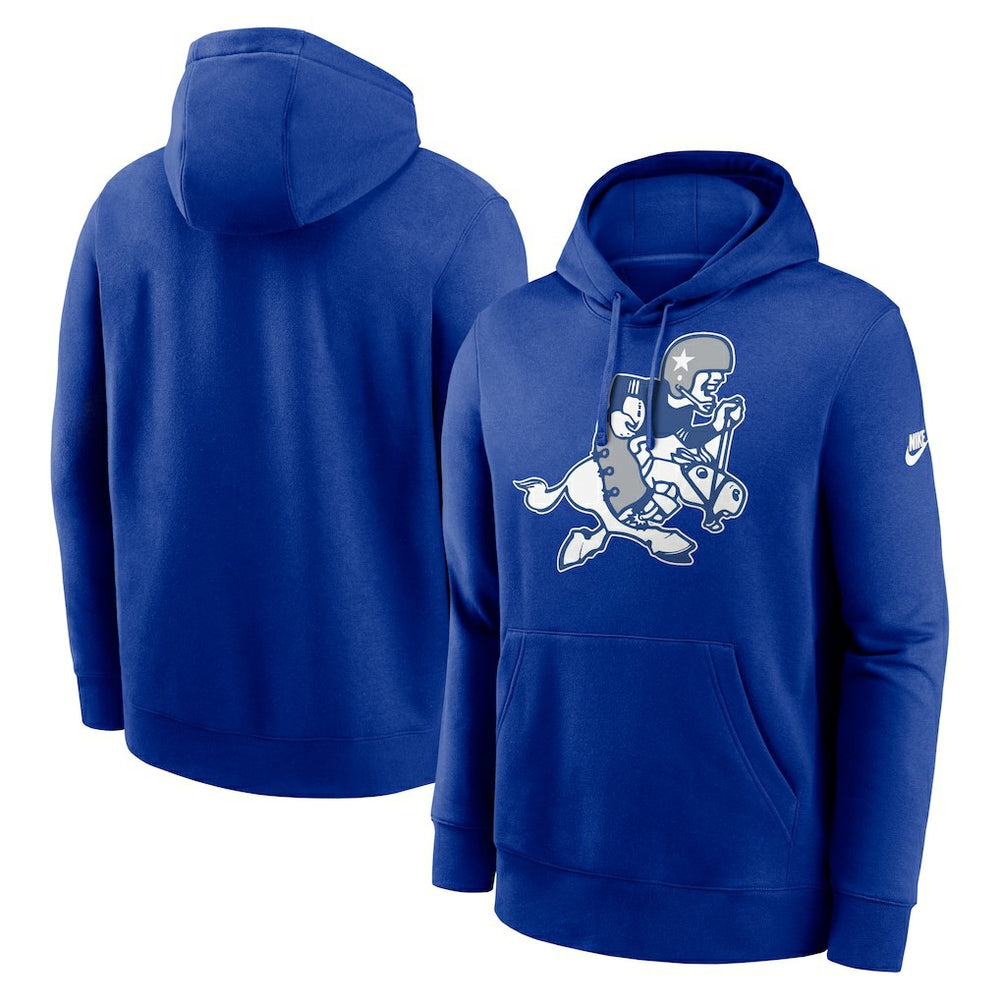 Dallas Cowboys Rewind Retro Joe Club Pullover Hoodie - Royal - Nike