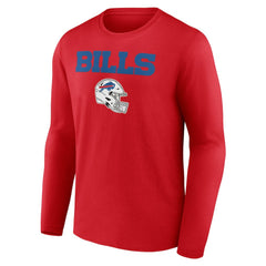Josh Allen Buffalo Bills Team Wordmark Player Name & Number Long Sleeve T-Shirt - Red - NFL