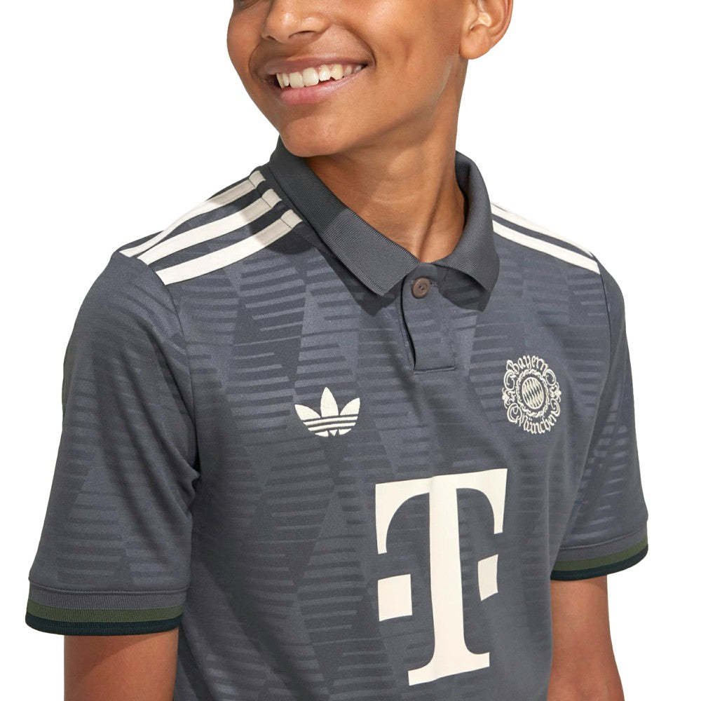 Adidas - Bayern Munich Youth 2024/25 Wiesn Replica Jersey - Gray