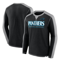 Carolina Panthers Behind the Line Long Sleeve T-Shirt - Black/Gray - Fanatics