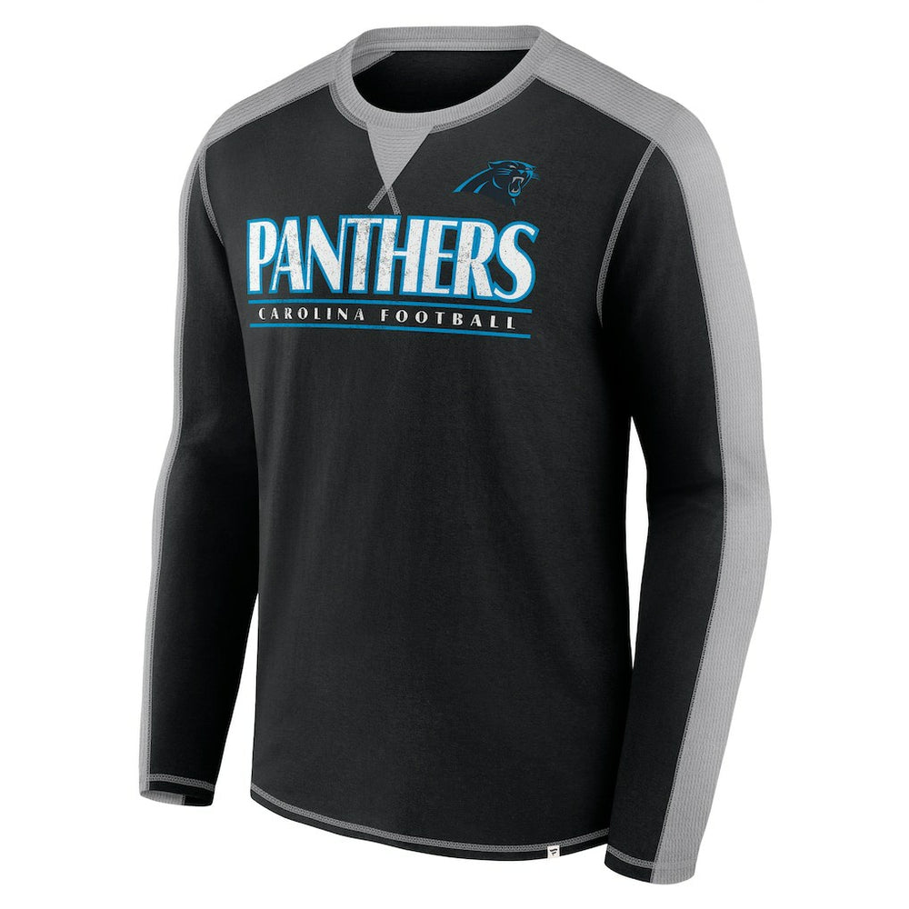 Carolina Panthers Behind the Line Long Sleeve T-Shirt - Black/Gray - Fanatics