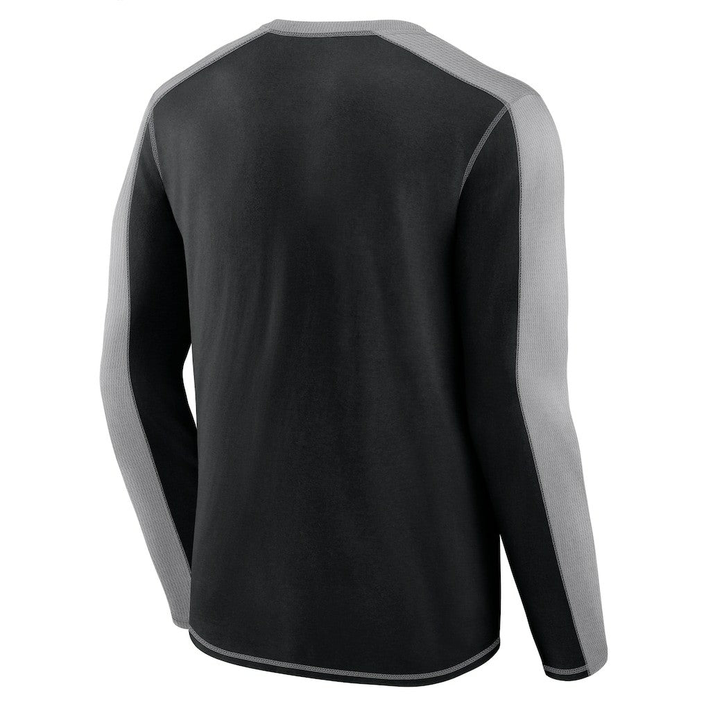 Carolina Panthers Behind the Line Long Sleeve T-Shirt - Black/Gray - Fanatics
