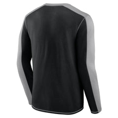 Carolina Panthers Behind the Line Long Sleeve T-Shirt - Black/Gray - Fanatics