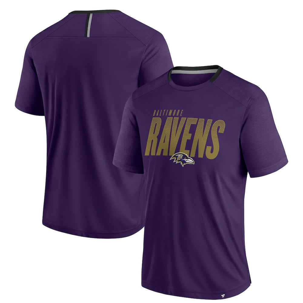 Baltimore Ravens Defender Fade Slant T-Shirt - Purple - Fanatics