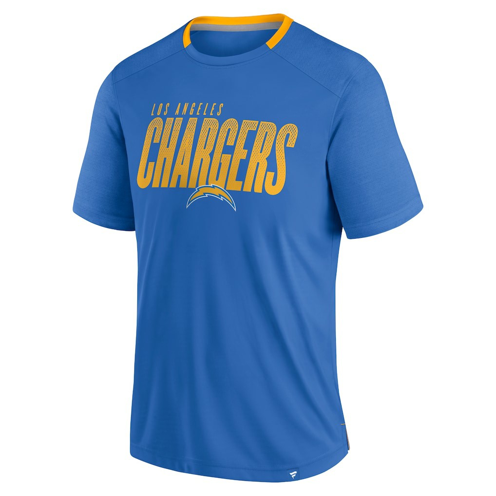 Los Angeles Chargers Defender Fade Slant T-Shirt - Powder Blue - Fanatics