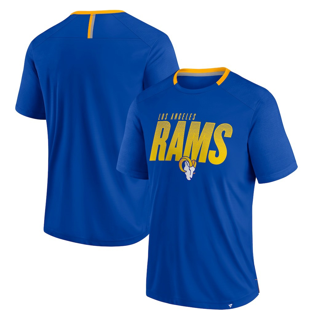 Los Angeles Rams Defender Fade Slant T-Shirt - Royal - Fanatics