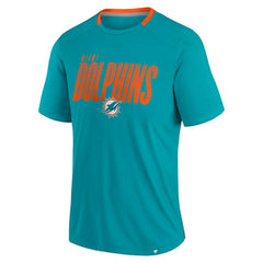 Miami Dolphins Defender Fade Slant T-Shirt - Aqua - Fanatics