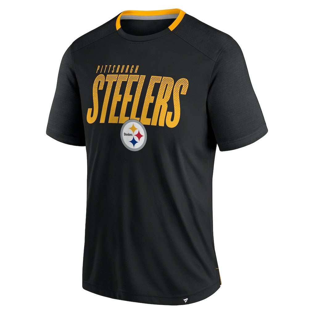 Pittsburgh Steelers Defender Fade Slant T-Shirt - Black - Fanatics