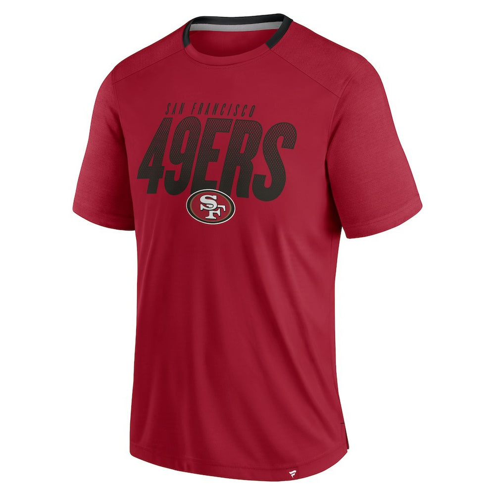 San Francisco 49ers Defender Fade Slant T-Shirt - Scarlet - Fanatics