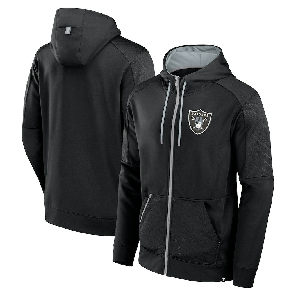 Las Vegas Raiders Defender Full-Zip Hoodie - Black - Fanatics
