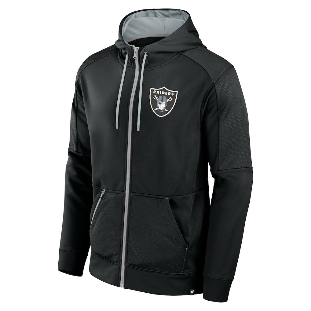 Las Vegas Raiders Defender Full-Zip Hoodie - Black - Fanatics