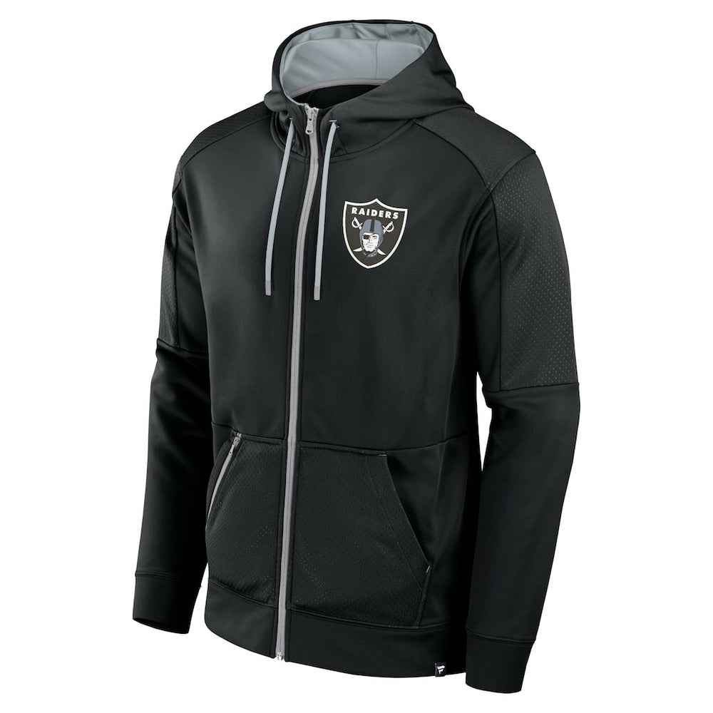 Las Vegas Raiders Defender Full-Zip Hoodie - Black - Fanatics