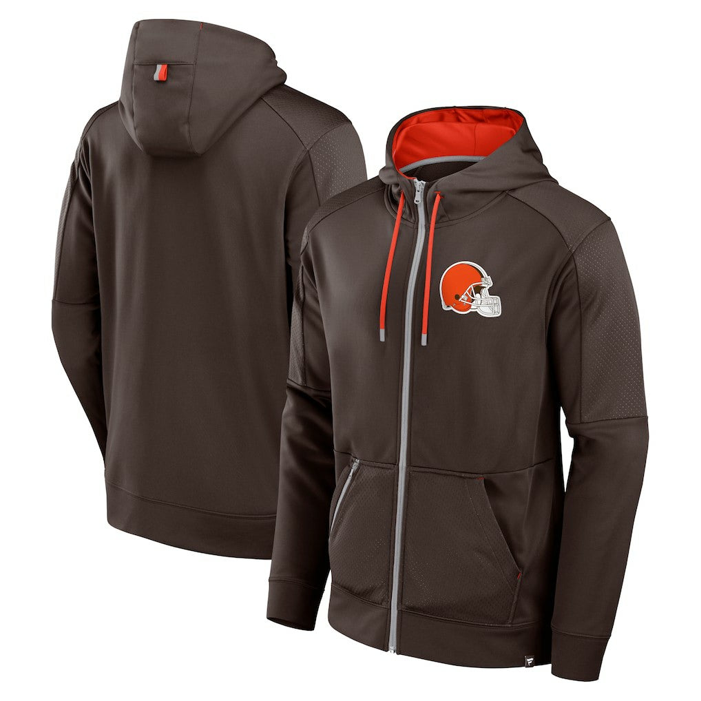 Cleveland Browns Defender Full-Zip Hoodie - Brown - Fanatics