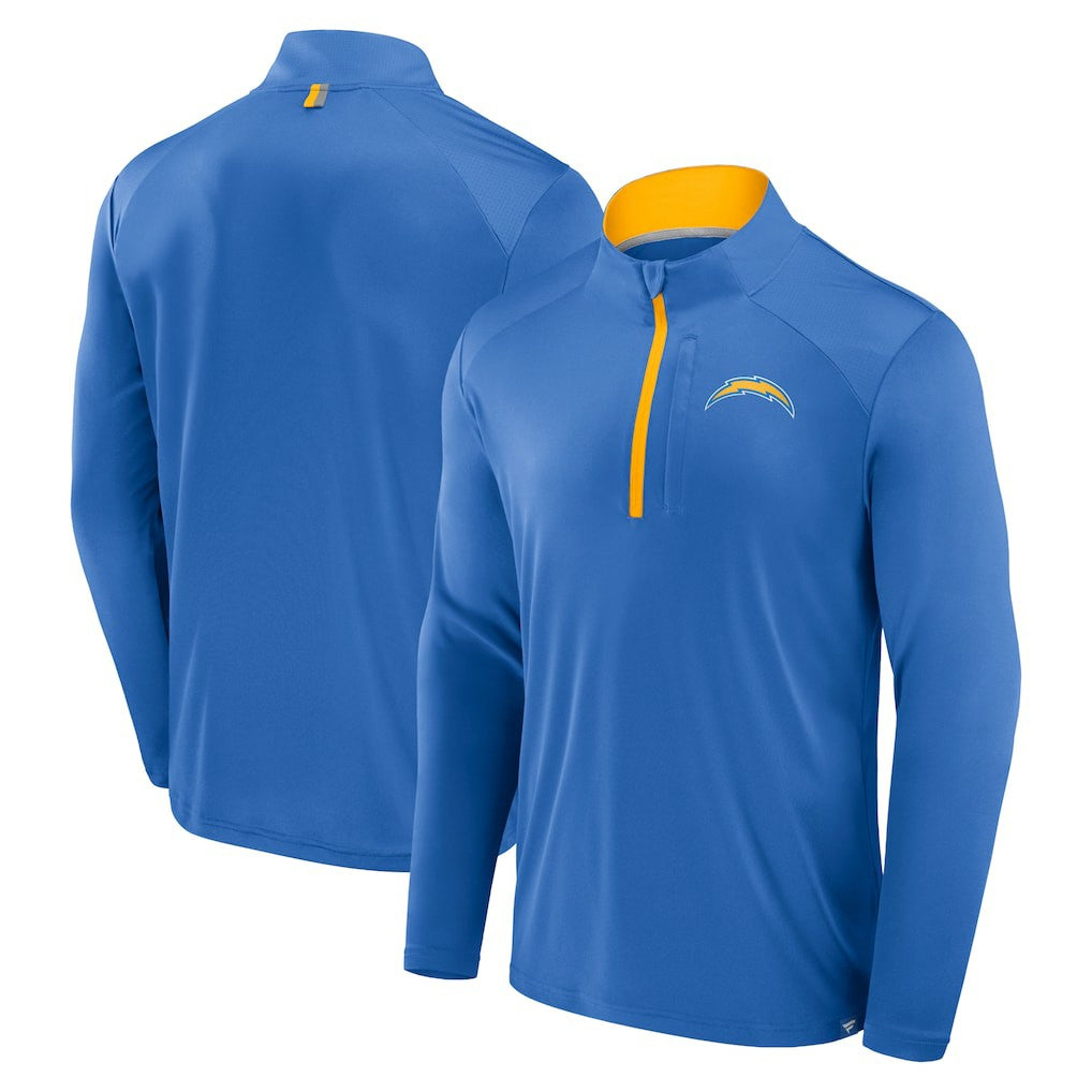 Los Angeles Chargers Defender Long Sleeve Quarter-Zip Jacket - Powder Blue - Fanatics