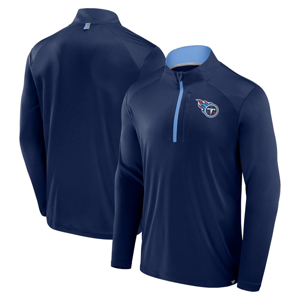 Tennessee Titans Defender Long Sleeve Quarter-Zip Jacket - Navy - Fanatics