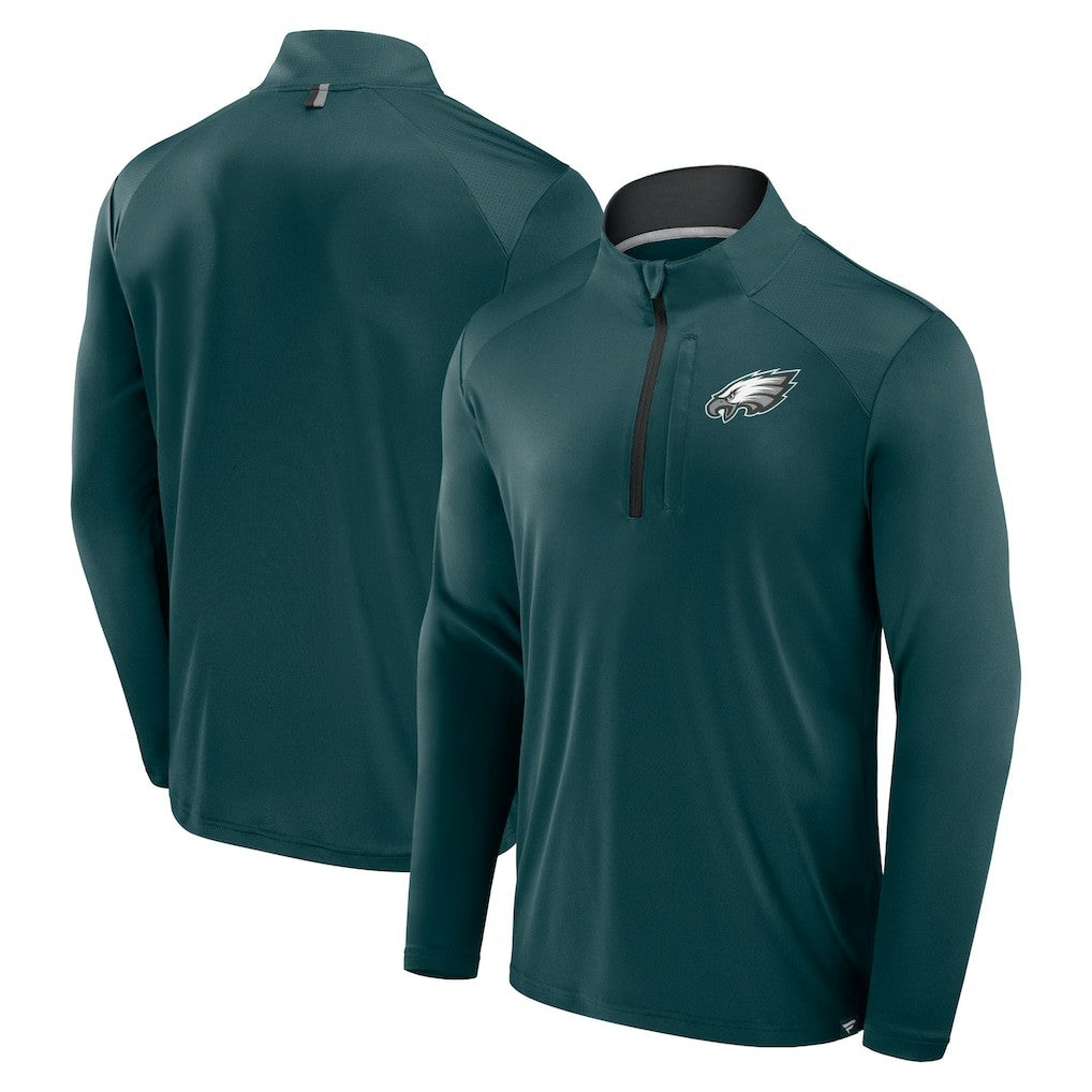 Philadelphia Eagles Defender Long Sleeve Quarter-Zip Jacket - Midnight Green - Fanatics