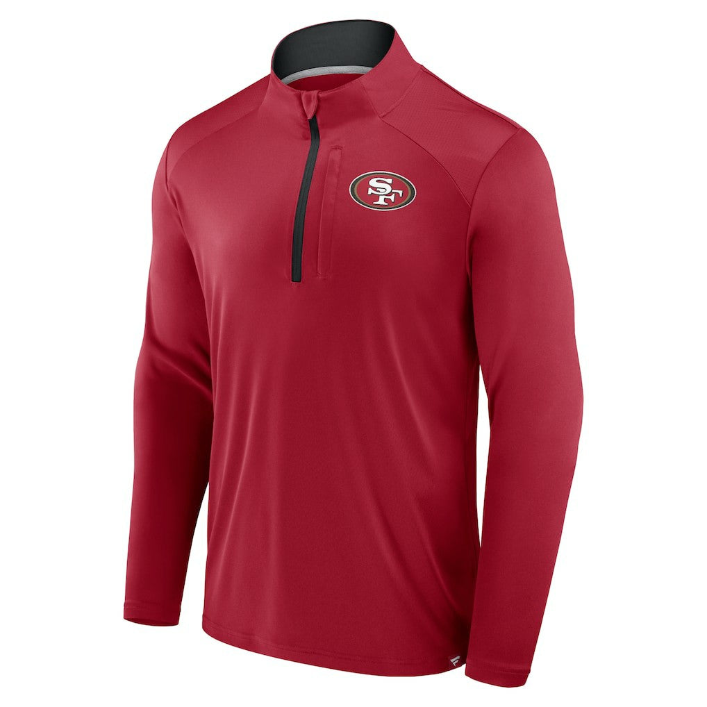 San Francisco 49ers Defender Long Sleeve Quarter-Zip Jacket - Scarlet - Fanatics