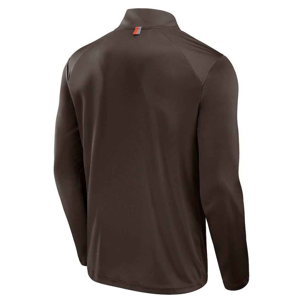 Cleveland Browns Defender Long Sleeve Quarter-Zip Jacket - Brown - Fanatics
