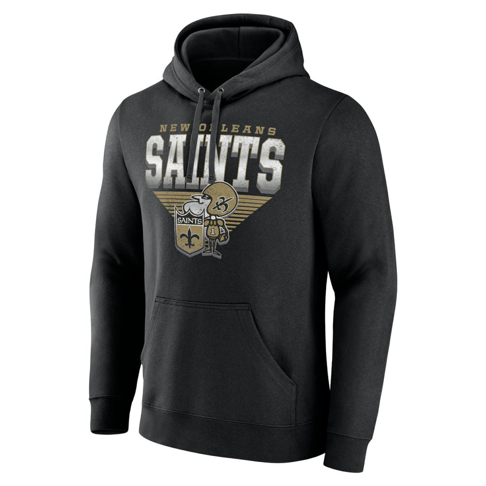 New Orleans Saints Geometric Chrome Pullover Hoodie - Black - Fanatics