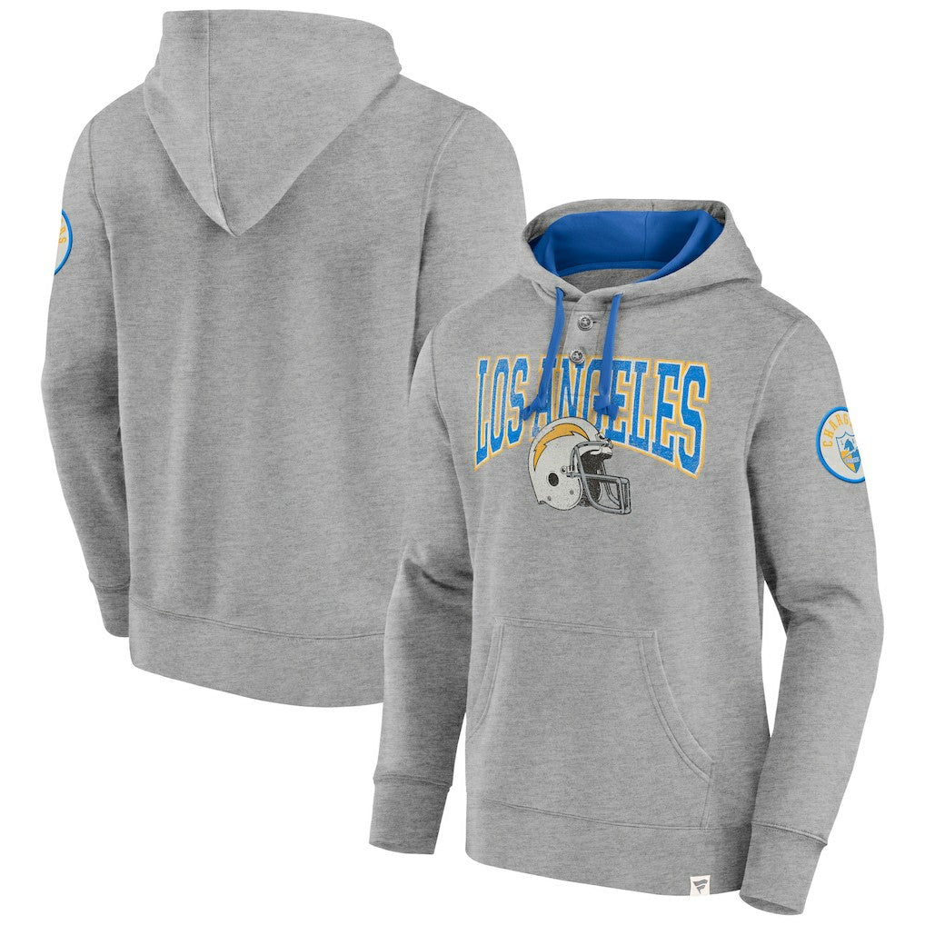 Los Angeles Chargers Label Maker Pullover Hoodie - Gray - Fanatics